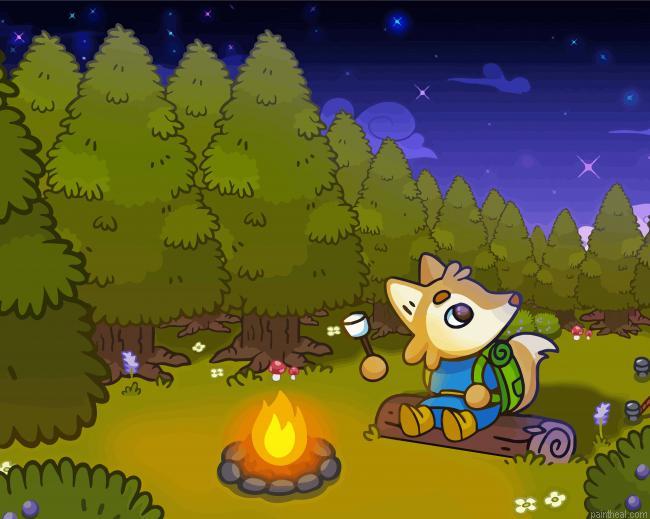 Amazing night camping art painting by numbers.jpeg