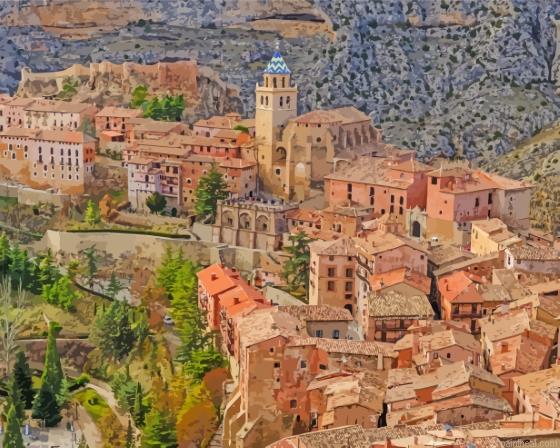 Aragon albarricin town painting by numbers.jpeg