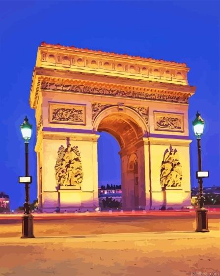 Arc de triomphe paris france painting by numbers.jpeg