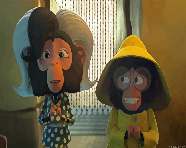 Around the world in 80 days monkey and mother painting by numbers.jpeg