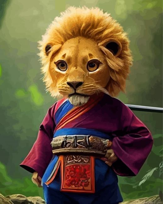 Asian warrior lion painting by numbers.jpeg