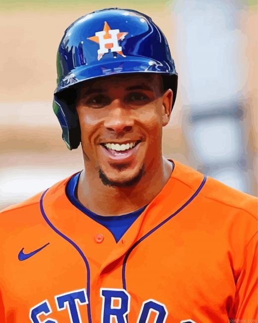 Astros michael brantley baseball left fielder painting by numbers.jpeg