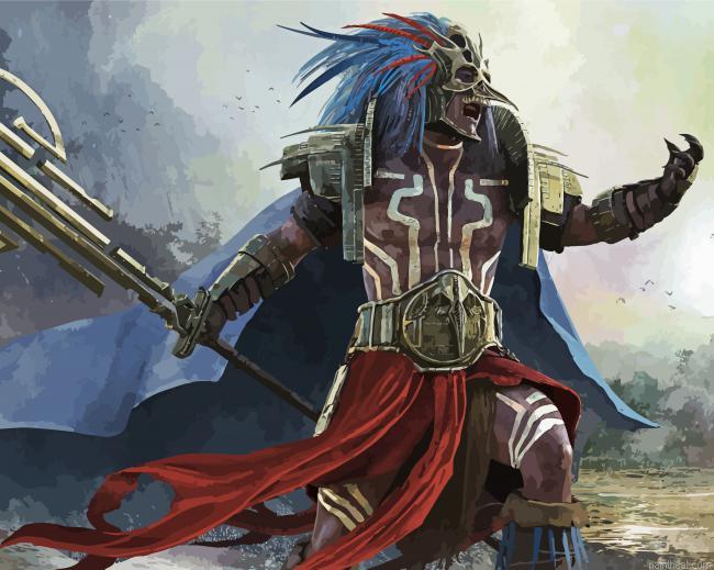 Aztec warrior painting by numbers.jpeg