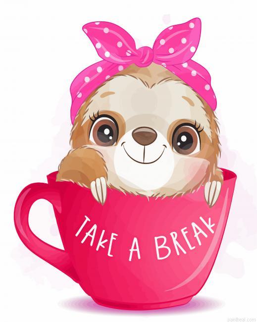 Baby sloth in a cup painting by numbers.jpeg