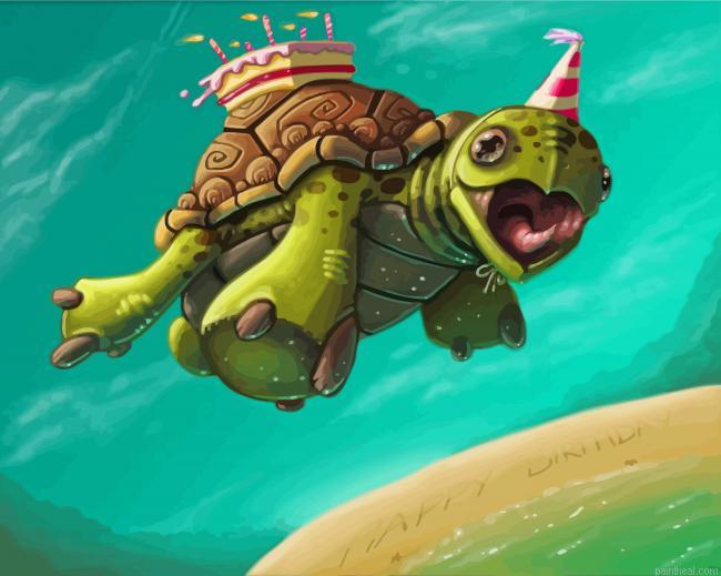 Baby turtle birthday painting by numbers.jpeg