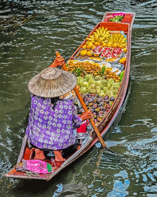 Bangkok floating market fruit seller painting by numbers.jpeg