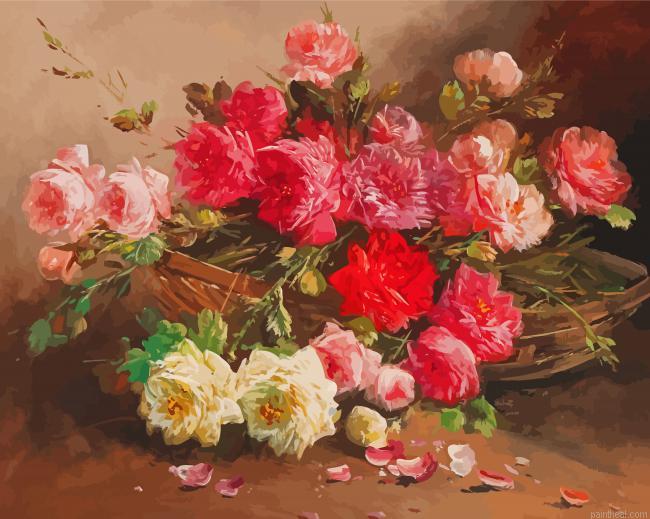 Basket of roses art painting by numbers.jpeg