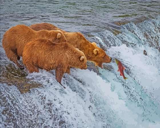 Bears fishing painting by numbers.jpeg