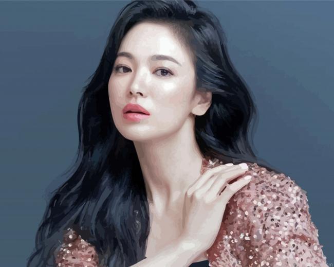Beautiful actress song hye kyo painting by numbers.jpeg
