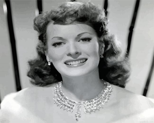 Black and white actress maureen ohara painting by numbers.jpeg