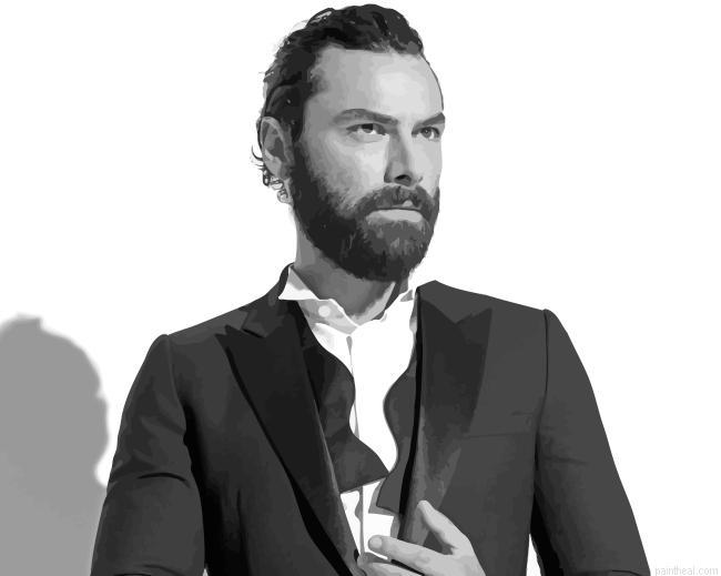 Black and white aidan turner painting by numbers.jpeg