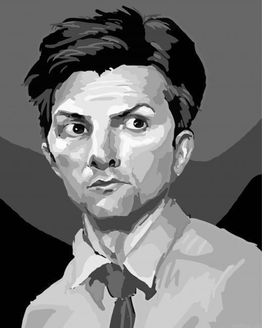 Black and white ben wyatt art painting by numbers.jpeg