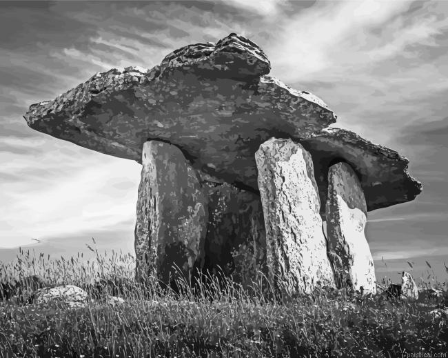 Black and white dolmen painting by numbers.jpeg