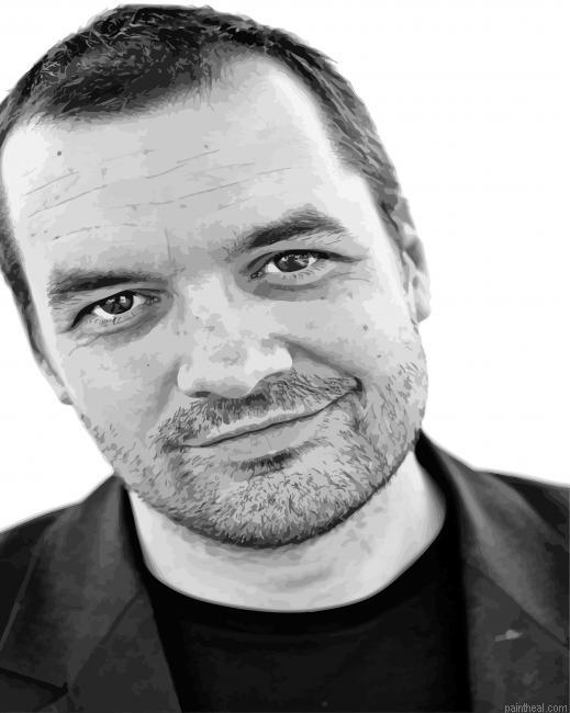 Black and white jim jefferies painting by numbers.jpeg