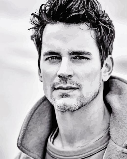 Black and white matt bomer painting by numbers.jpeg