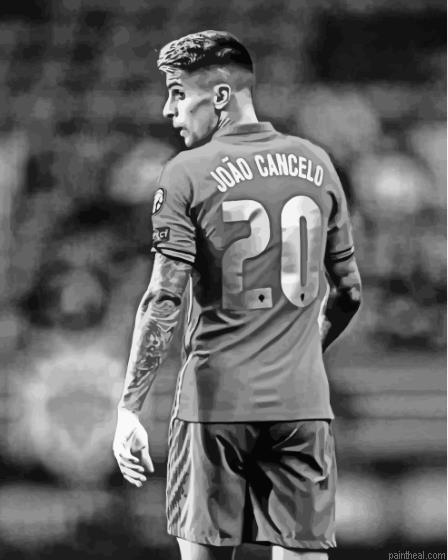 Black and white portuguese joao cancelo painting by numbers.jpeg