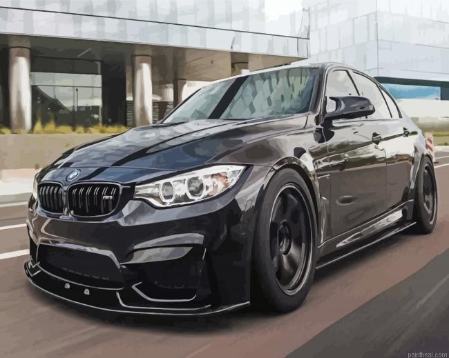Black bmw m3 f80 painting by numbers.jpeg