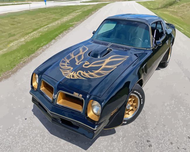 Black classic firebird painting by numbers.jpeg