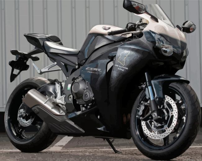 Black honda motorcycle painting by numbers.jpeg