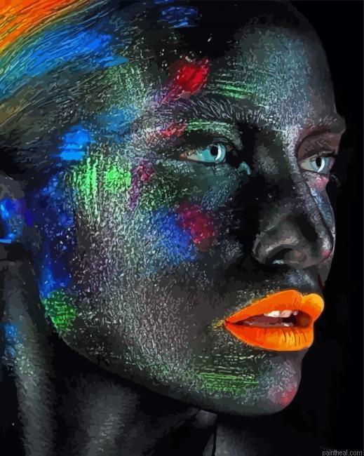 Black lady with colors painting by numbers.jpeg