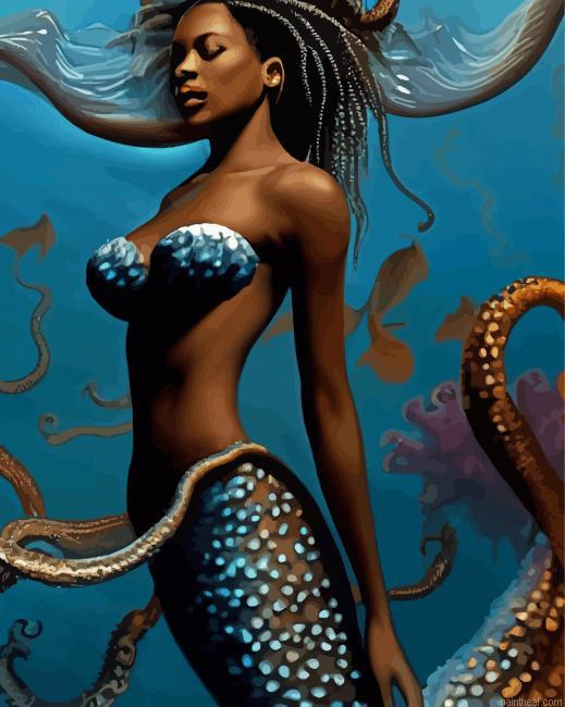 Black mermaid underwater painting by numbers.jpeg