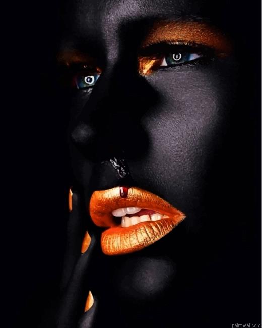 Black woman painting by numbers.jpeg