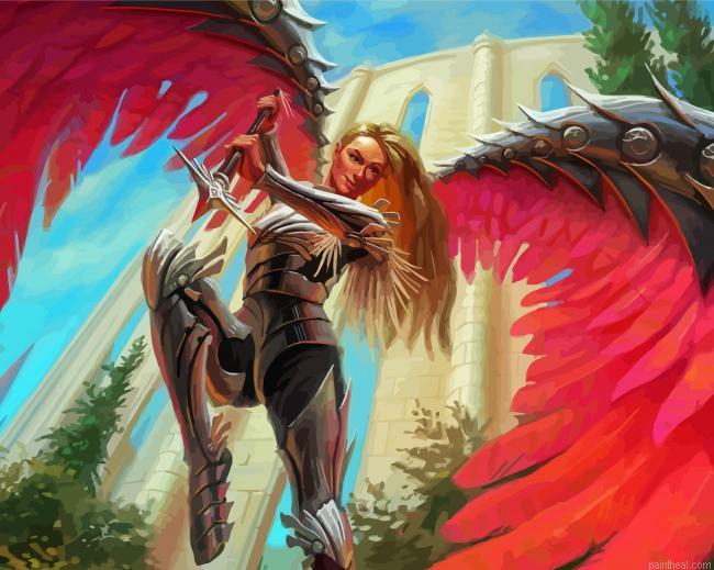 Blonde warrior angel painting by numbers.jpeg