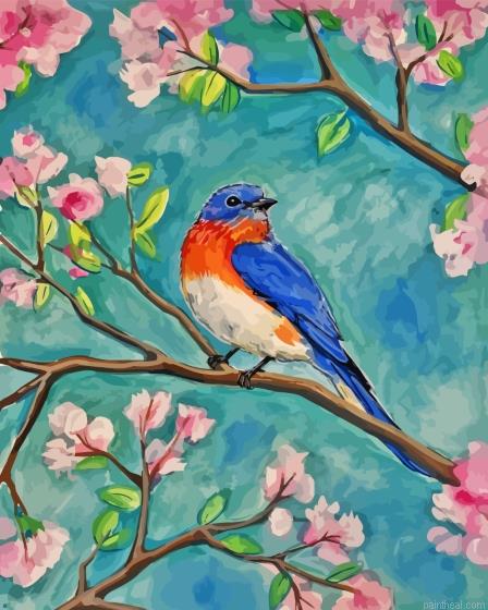 Blossom and bird painting by numbers.jpeg