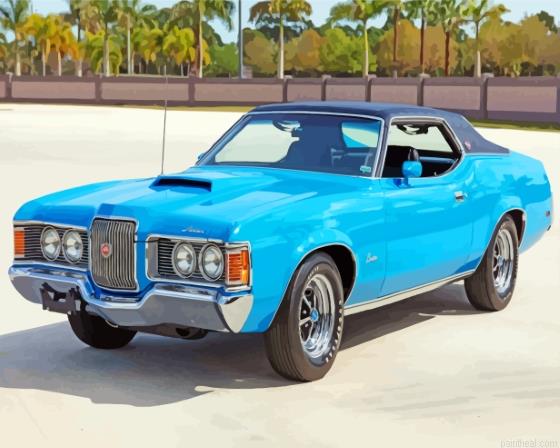 Blue 1972 cougar car painting by numbers.jpeg