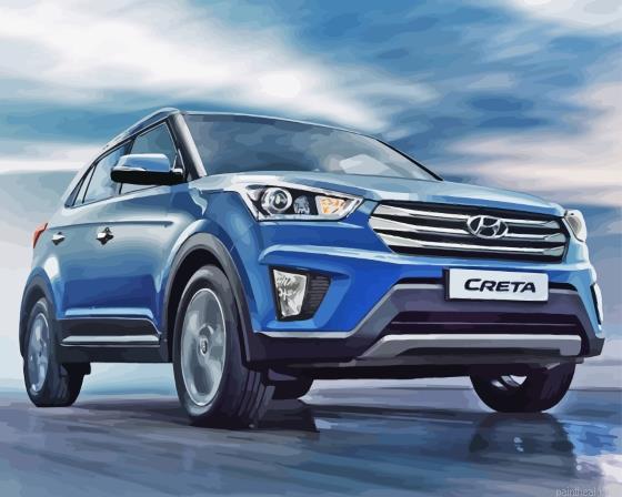 Blue creta hyundai car painting by numbers.jpeg