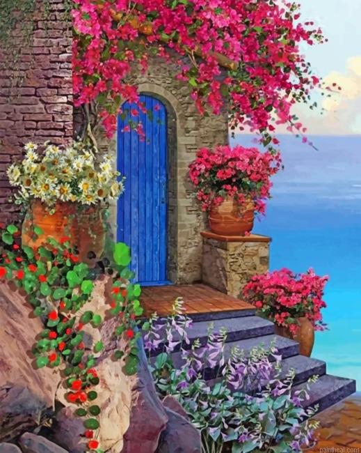Blue door santorini painting by numbers.jpeg