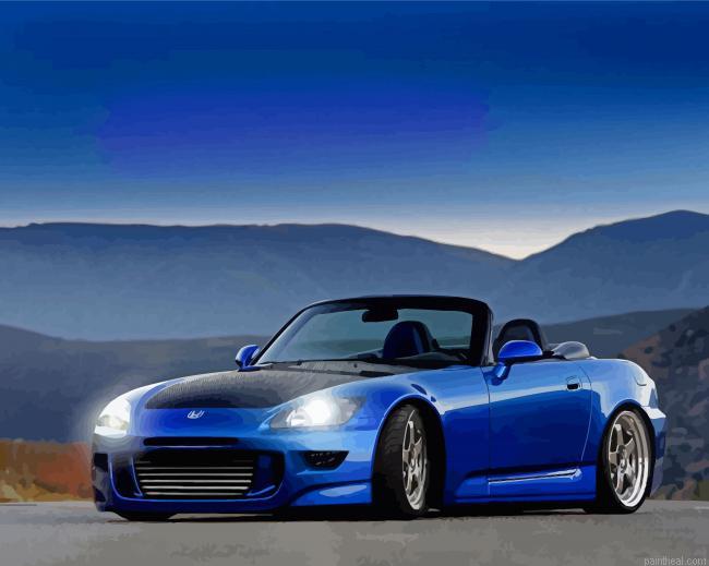 Blue honda s2000 car painting by numbers.jpeg