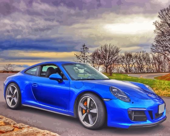 Blue metallic porsche car painting by numbers.jpeg