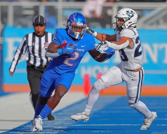 Boise state broncos vs utah state players painting by numbers.jpeg
