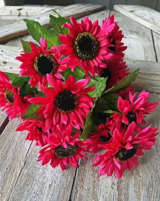 Bright pink sunflowers painting by numbers.jpeg