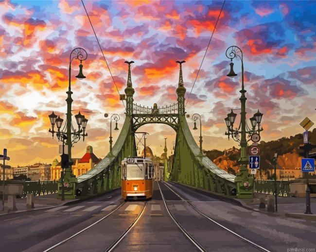 Budapest bridge at sunset painting by numbers.jpeg