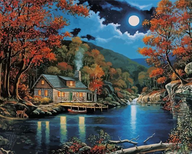 Cabin at night painting by numbers.jpeg