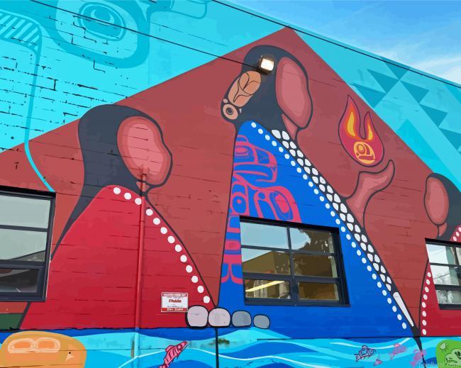 Canadian indigenous art on wall painting by numbers.jpeg