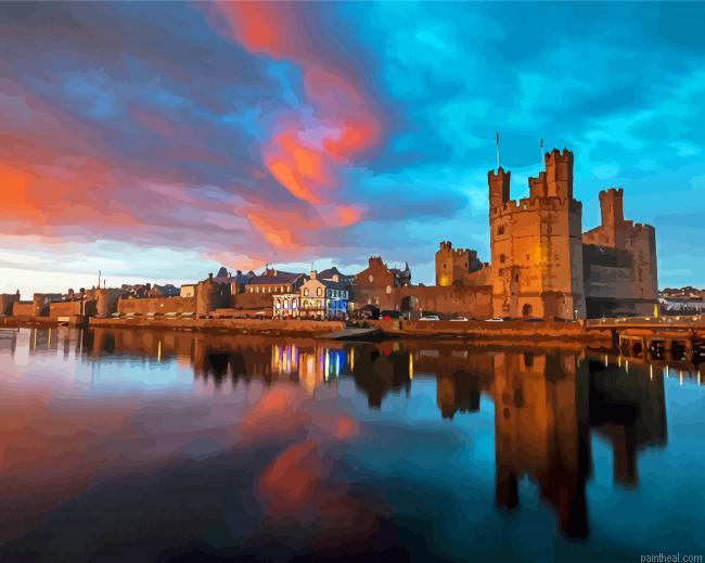 Carnarvon castle reflection painting by numbers.jpeg