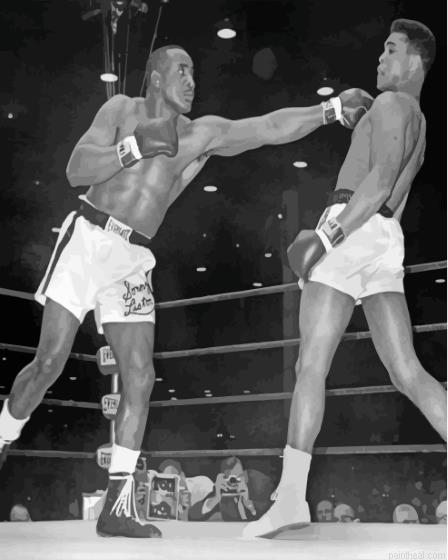 Cassius clay vs sonny liston boxers painting by numbers.jpeg