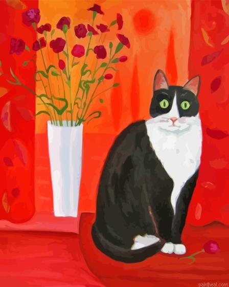 Cat and flower vase painting by numbers.jpeg