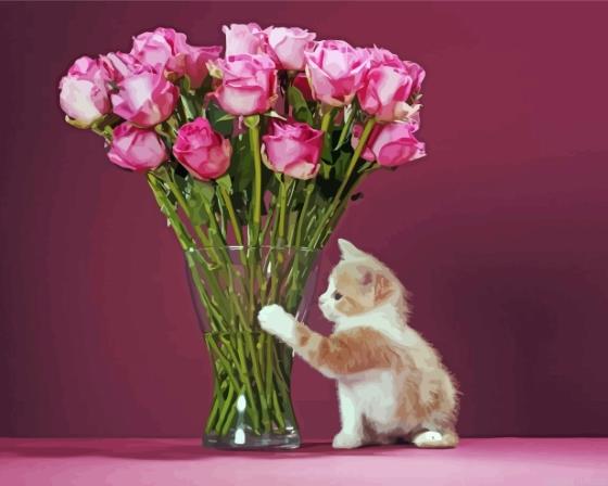 Cat and roses painting by numbers.jpeg