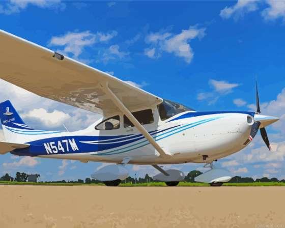 Cessna 182 plane white and blue painting by numbers.jpeg