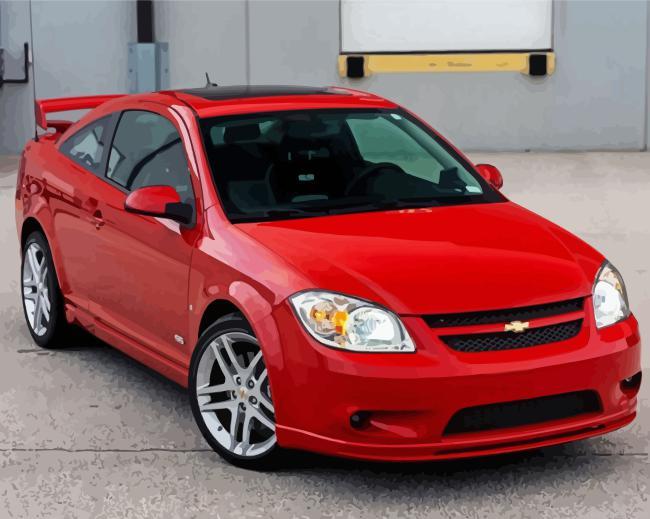 Chevrolet cobalt red car painting by numbers.jpeg