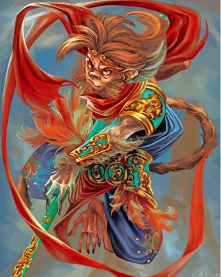 Chinese monkey sun wukong painting by numbers.jpeg