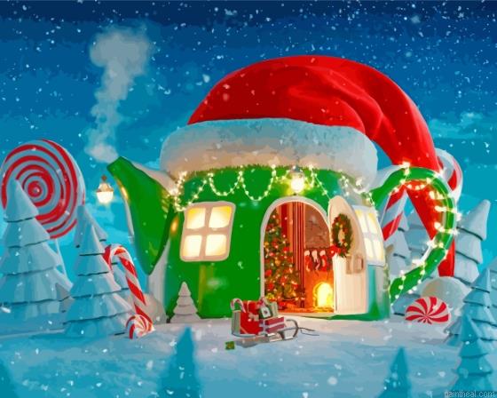 Christmas cartoon house painting by numbers.jpeg