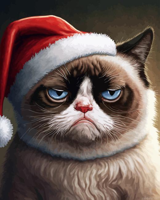 Christmas grumpy cat painting by numbers.jpeg