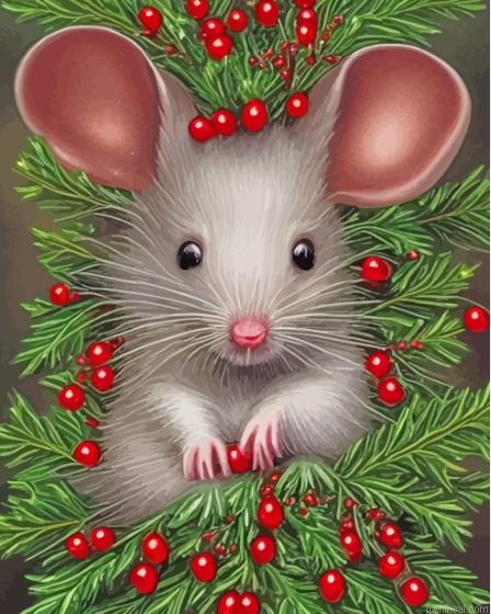 Christmas mouse painting by numbers.jpeg