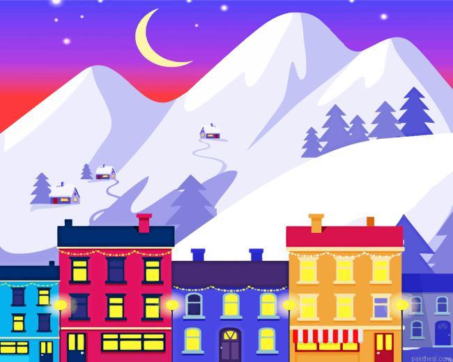 Christmas small town painting by numbers.jpeg