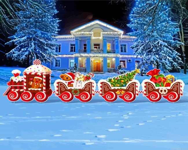 Christmas yard train painting by numbers.jpeg